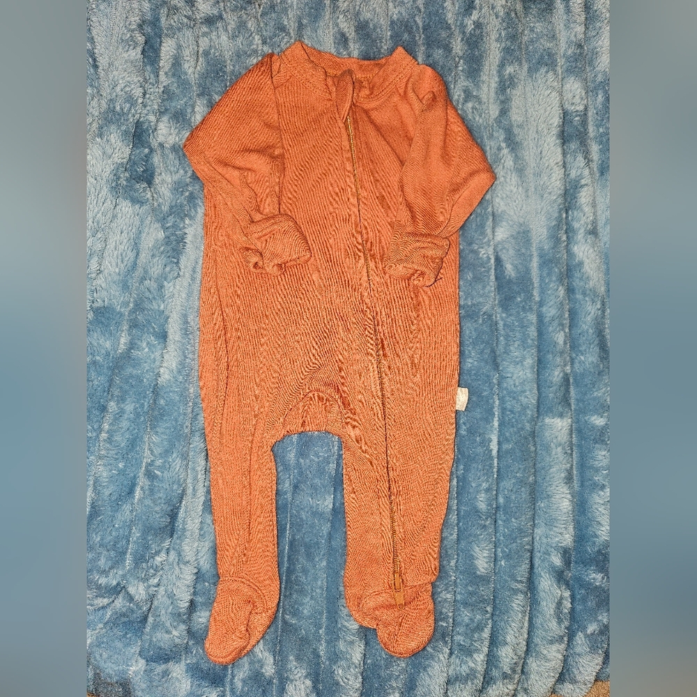 Cozy Orange Kids Footie
